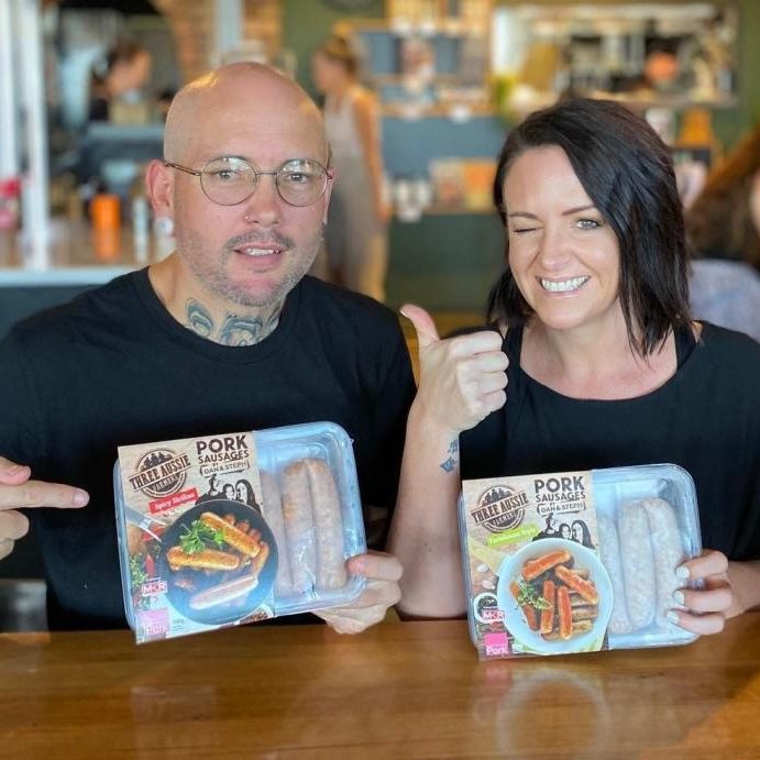 Dan and Steph with Sicilian and Farmhouse Sausages