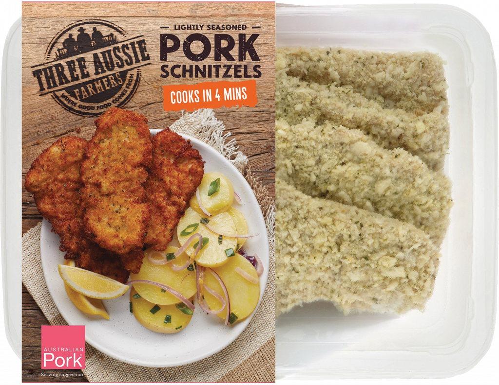 Three Aussie Farmers Pork Schnitzel