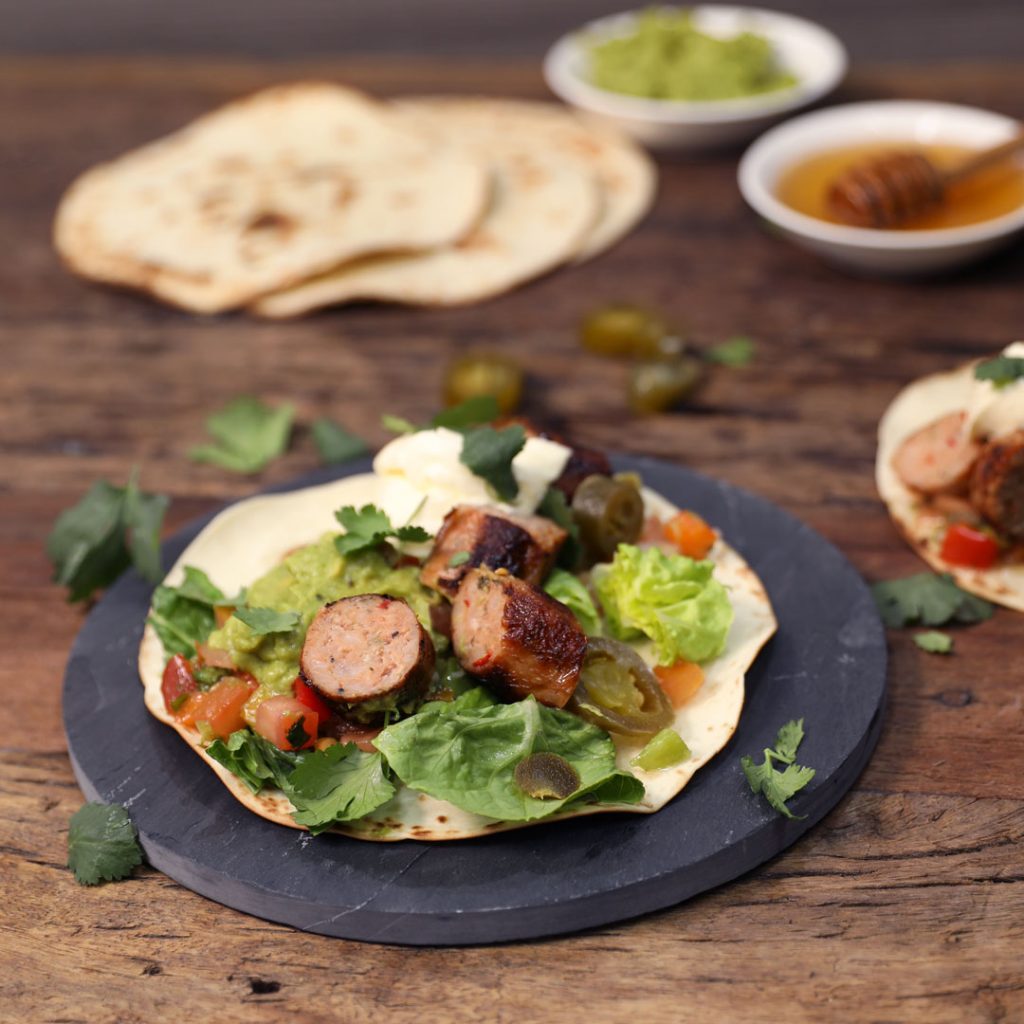 Dan & STEPH's Cheesy Jalapeño Hotlink Tacos