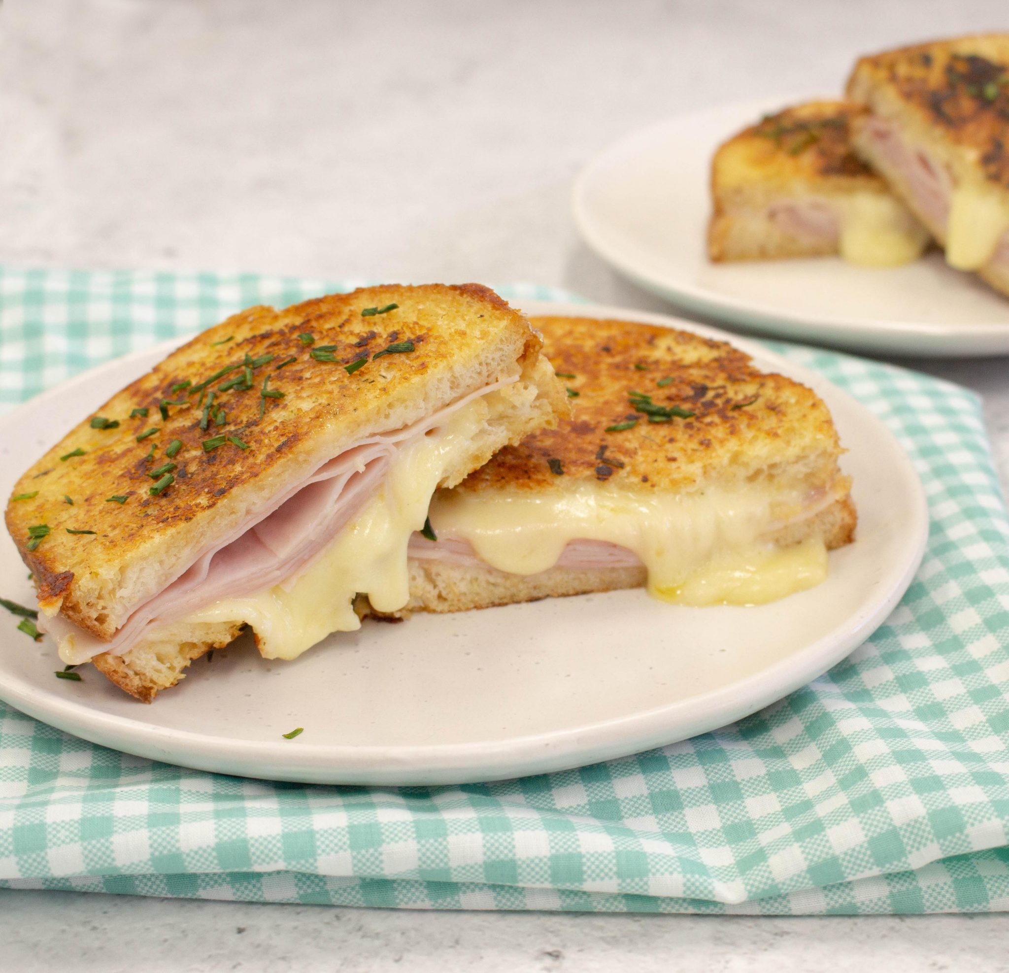 Ham & Cheese Garlic Bread Toasted Sandwich Three Aussie Farmers