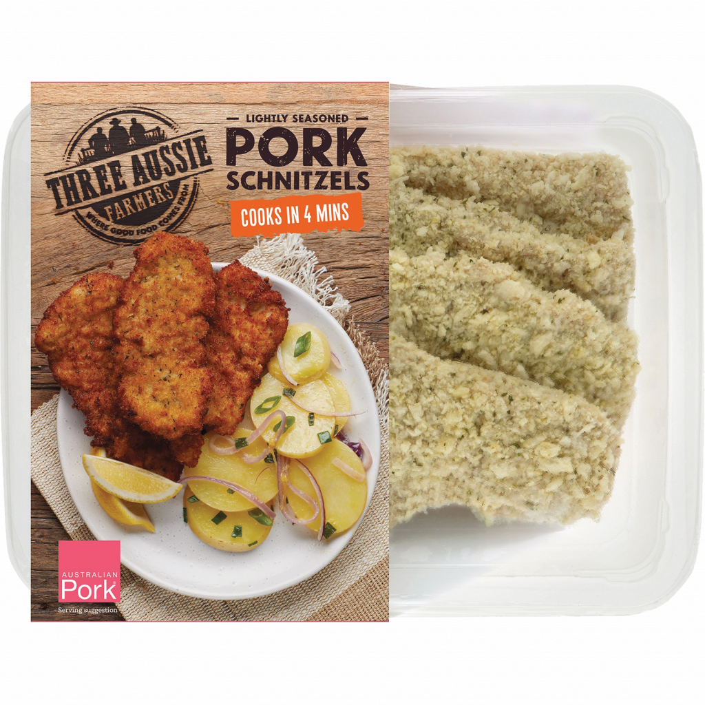 Three Aussie Farmers Pork Schnitzel