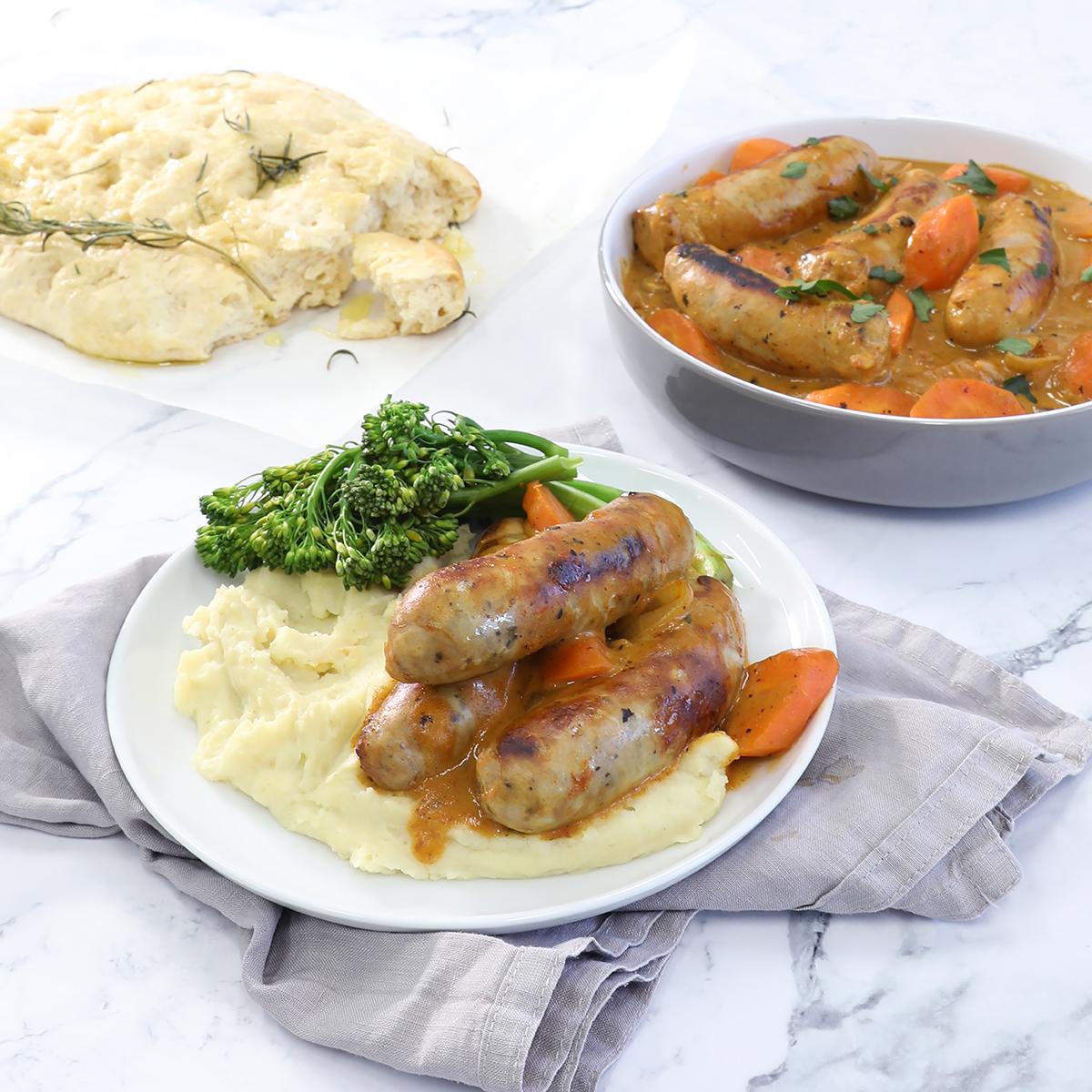 Farmhouse Curried Sausages