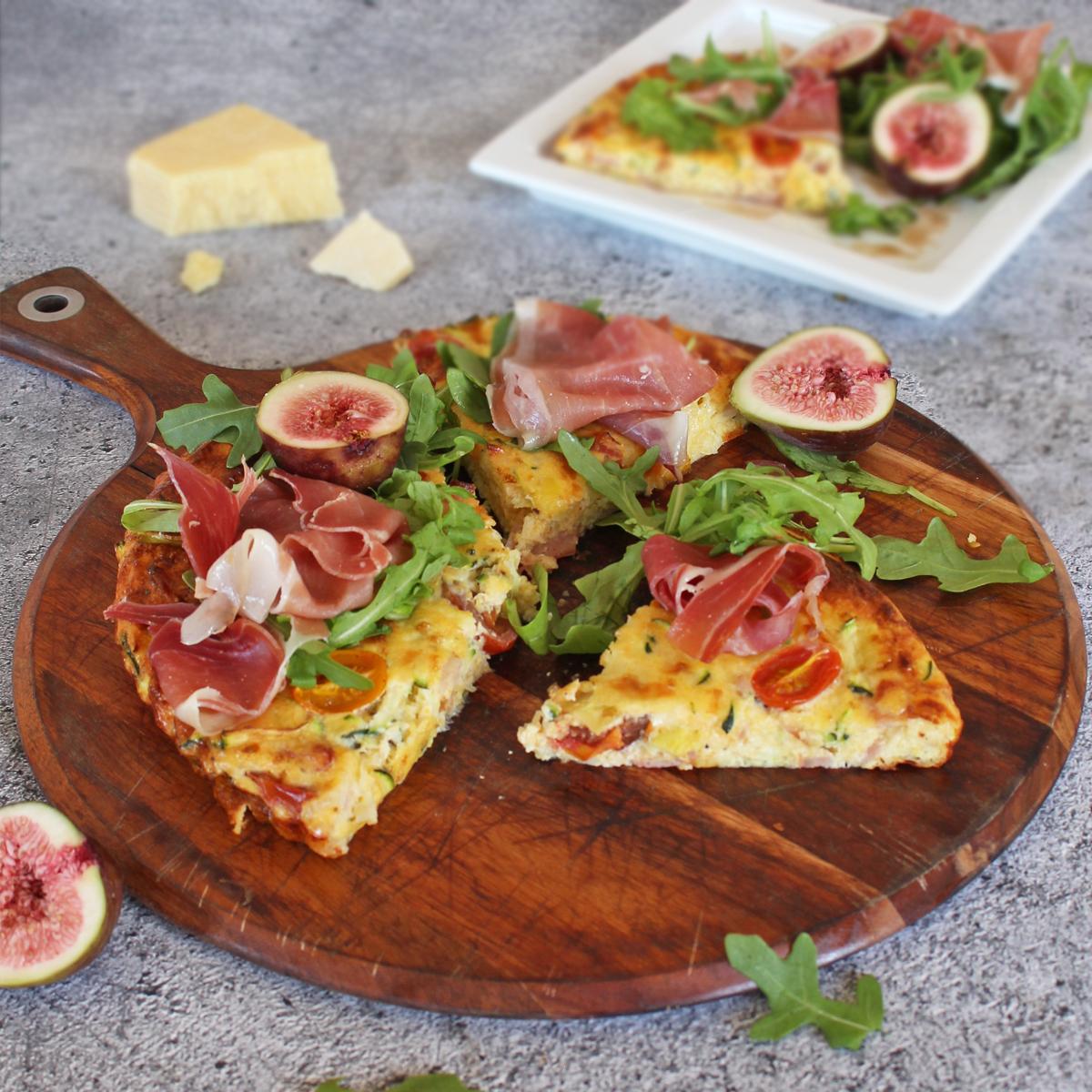 leg-ham-cheddar-and-polenta-frittata - Leg Ham