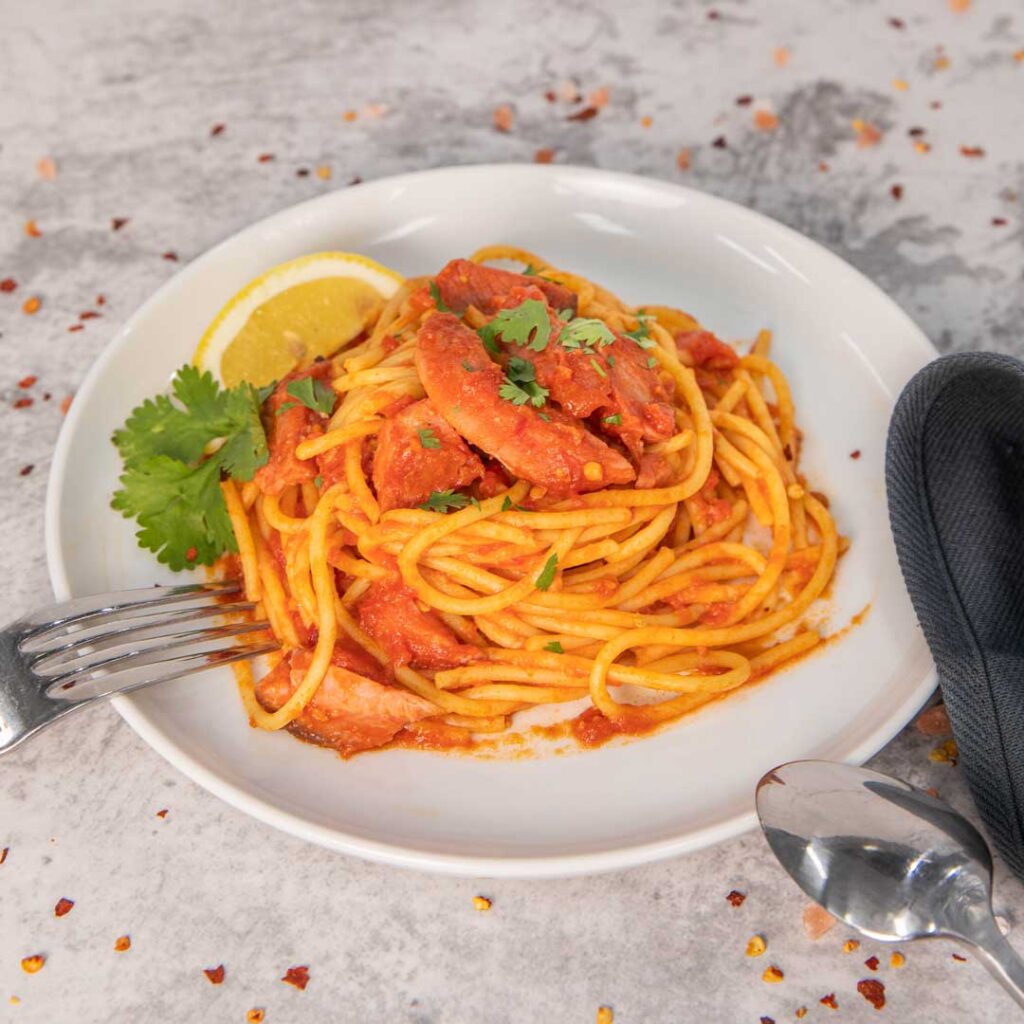 Three Aussie Farmers Wood Smoked Bacon Hock in Spicy Chilli Tomato Sauce