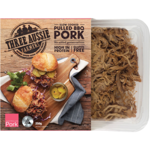 Three Aussie Farmers Slow Cooked Pulled Pork