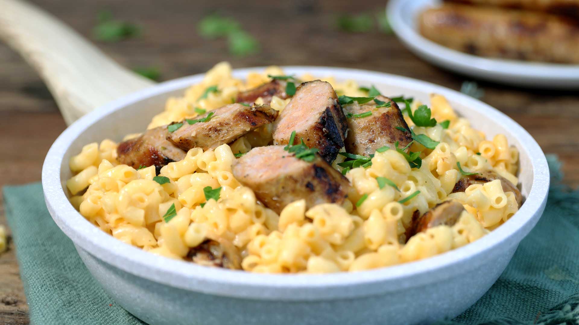 Three Aussie Farmers Mac and Cheese Pork Sausages - 100% Australian Pork Sausages